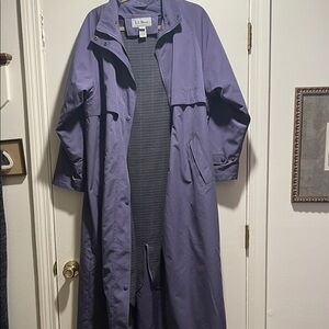 L.L. Bean Vintage Women's Lined Trench Coat in Purple